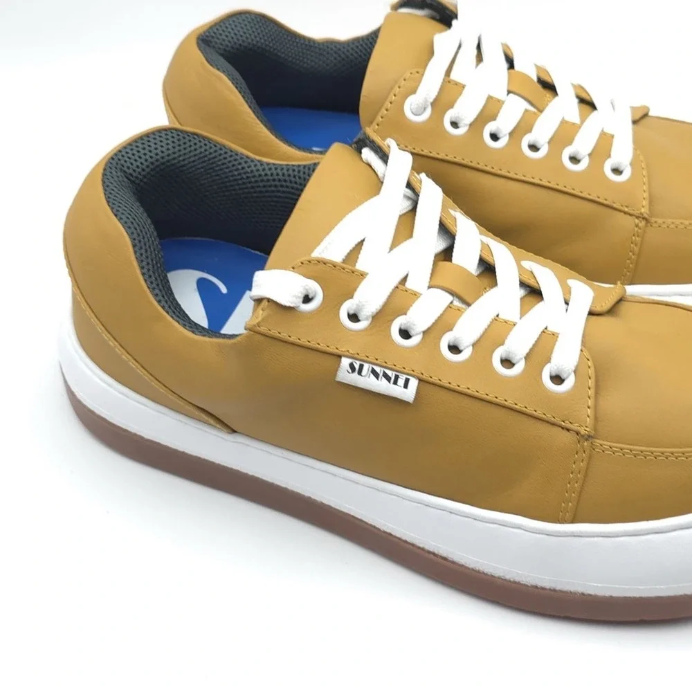 SUNNEI New Shoes Sneakers Dreamy Size 38 Platform‎ Ocher Leather MADE IN ITALY